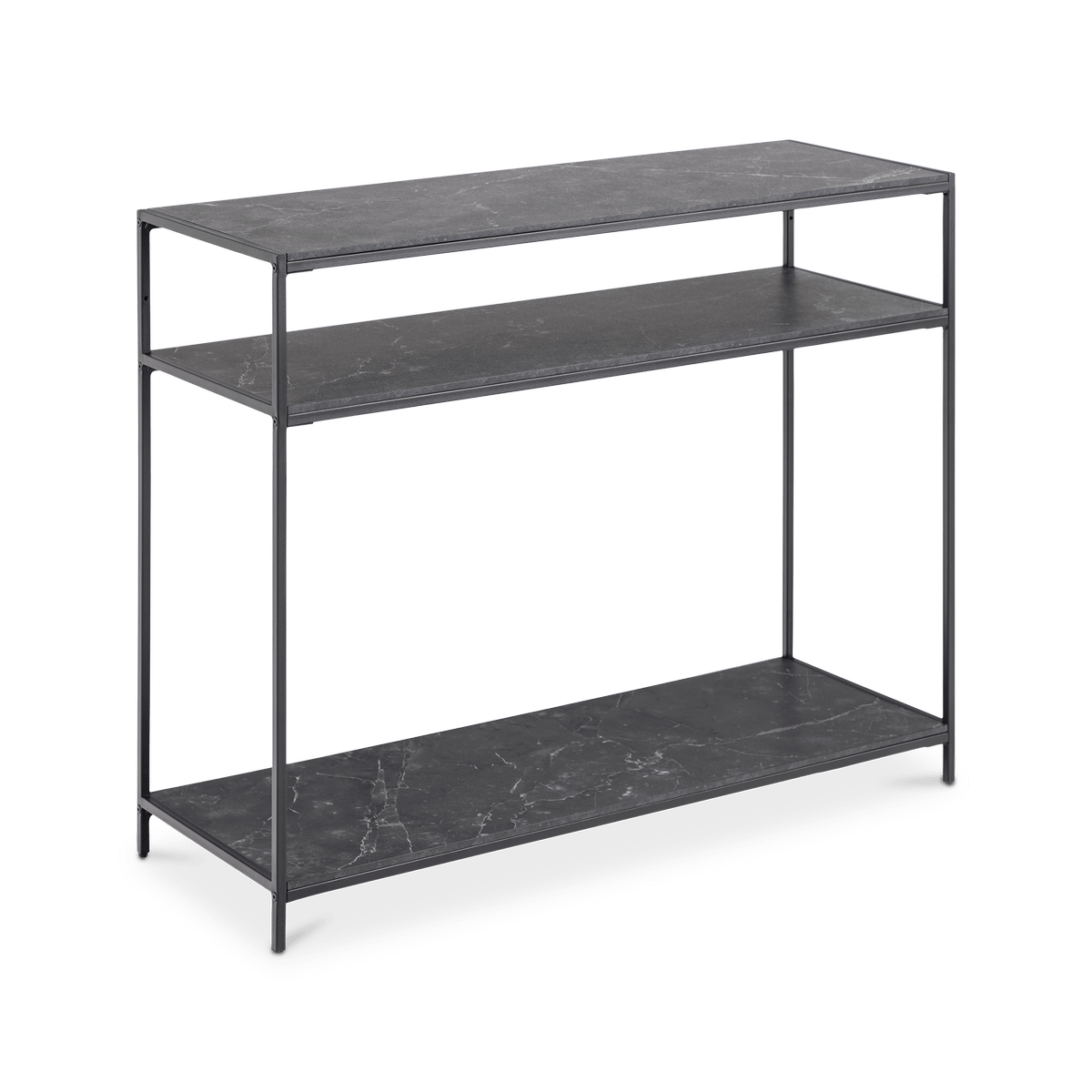 Console RADDEL Melamine Marble/Metal Black