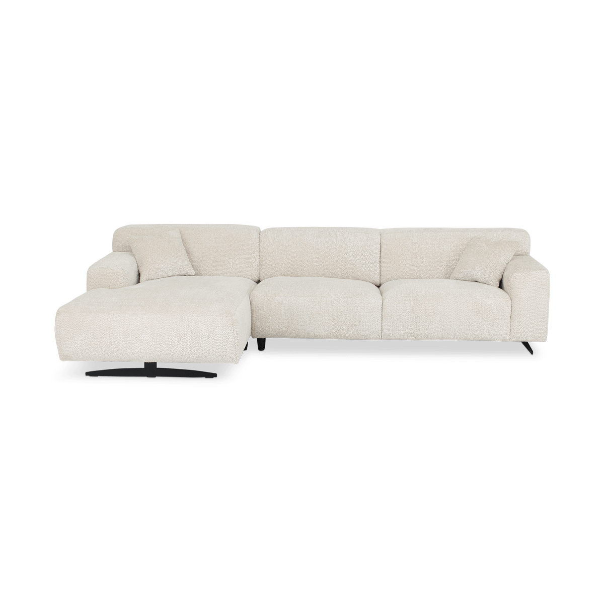 Hoeksalon KOKOMO Longchair Links Cream