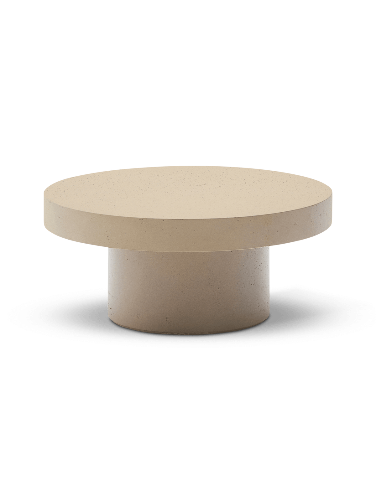 Aiguablava salontafel van cement in beige ⌀66 cm