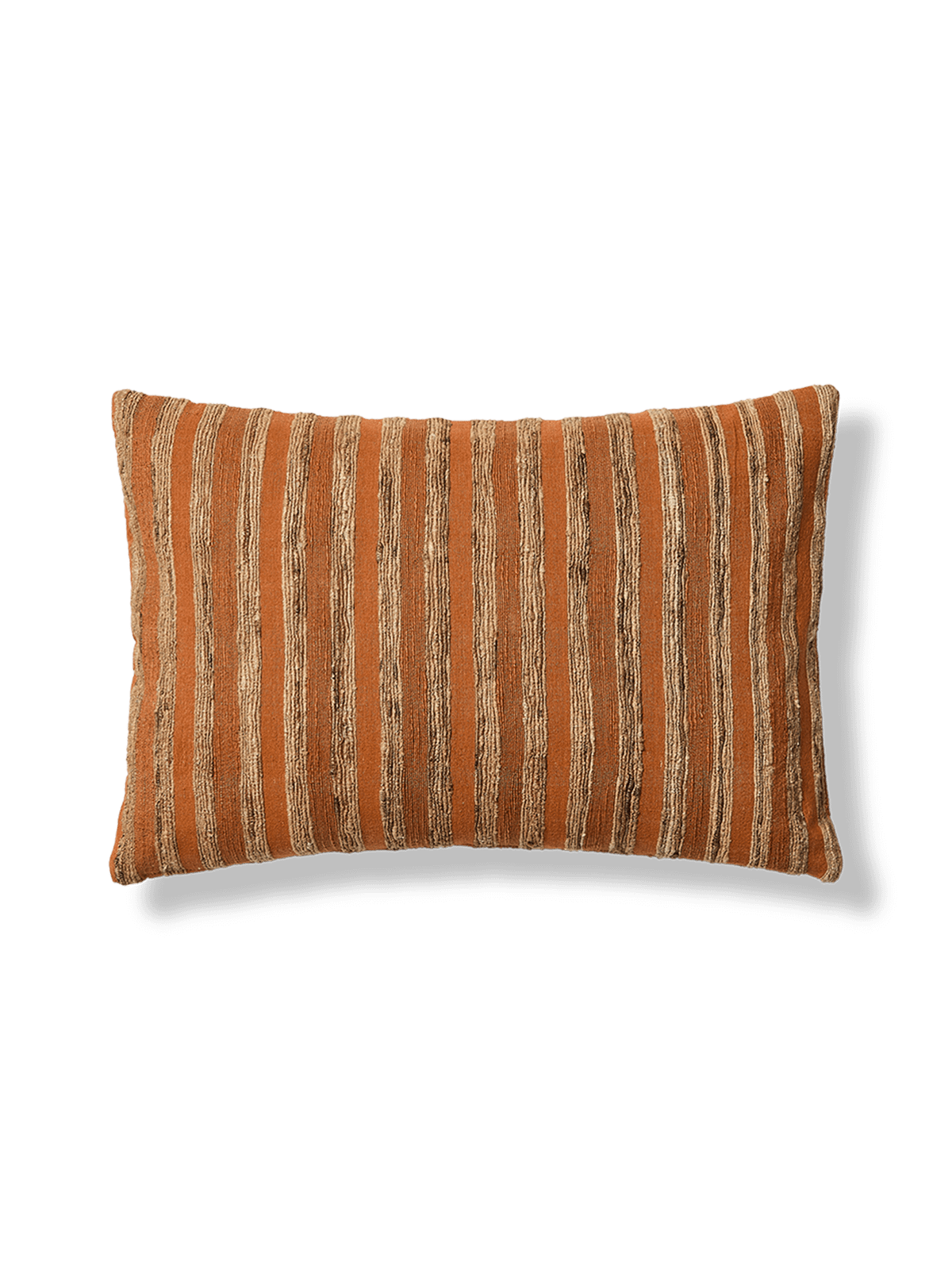 Dorevi jacquard kussenhoes van zijdemix met oranje strepen 40 x 60 cm