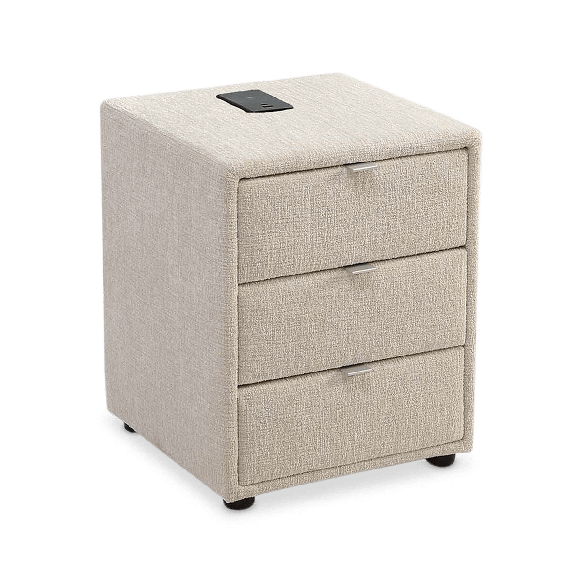 Nachttafel WEERT Chenille Beige