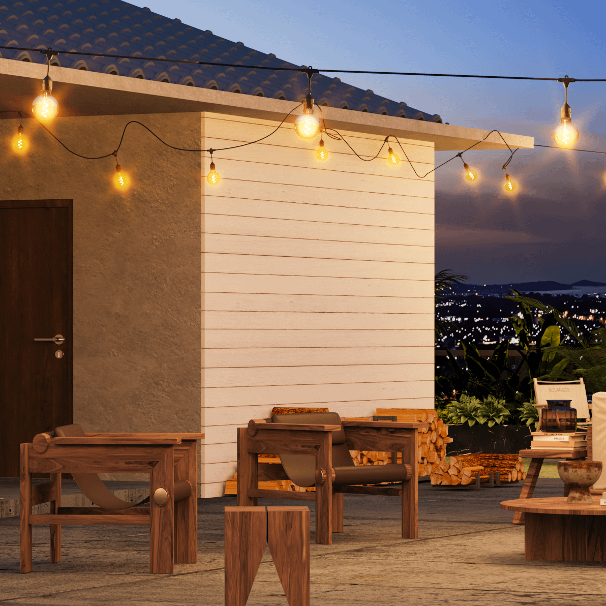 Outdoor Lichtsnoer VISTA 30m/50 lampen