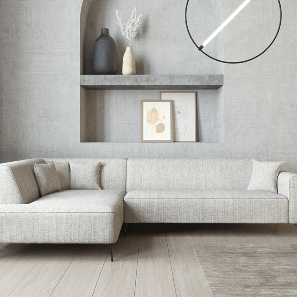 Hoeksalon FRISCO Hoek Links Fossil Grey B308