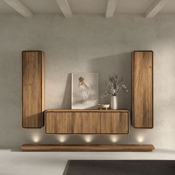 Wandkast NESTOR Walnoot/Zwart B41 Wandkast NESTOR Walnoot/Zwart B41