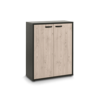 Boekenkast H112 UPGRADE Zwart/Kastanje Boekenkast H112 UPGRADE Zwart/Kastanje