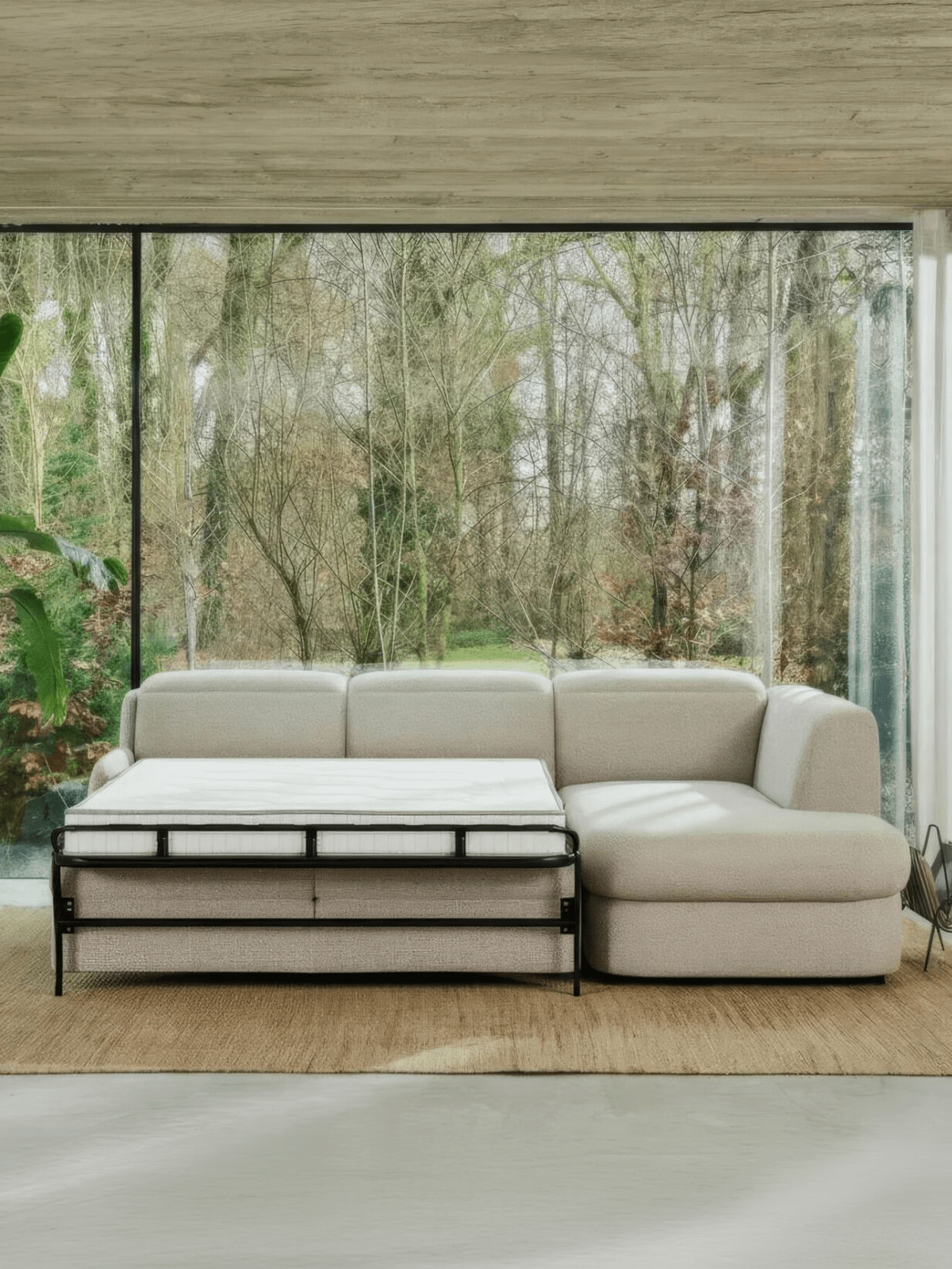 Sofabed Vario met Longchair en Opbergruimte