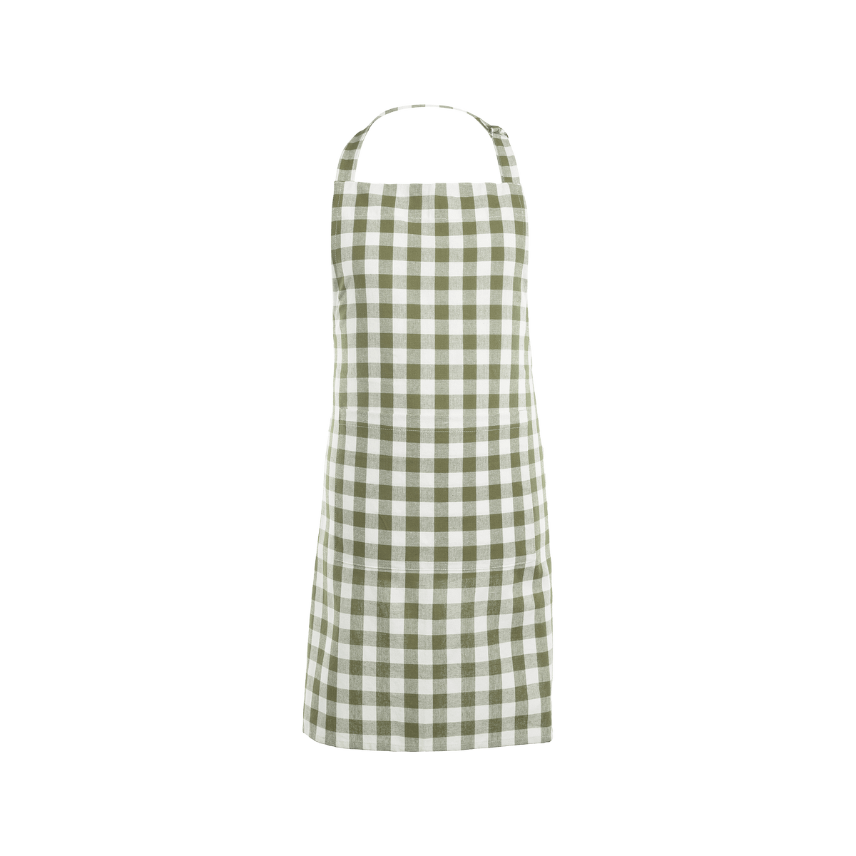 Schort GINSHA Ruit Olijfgroen