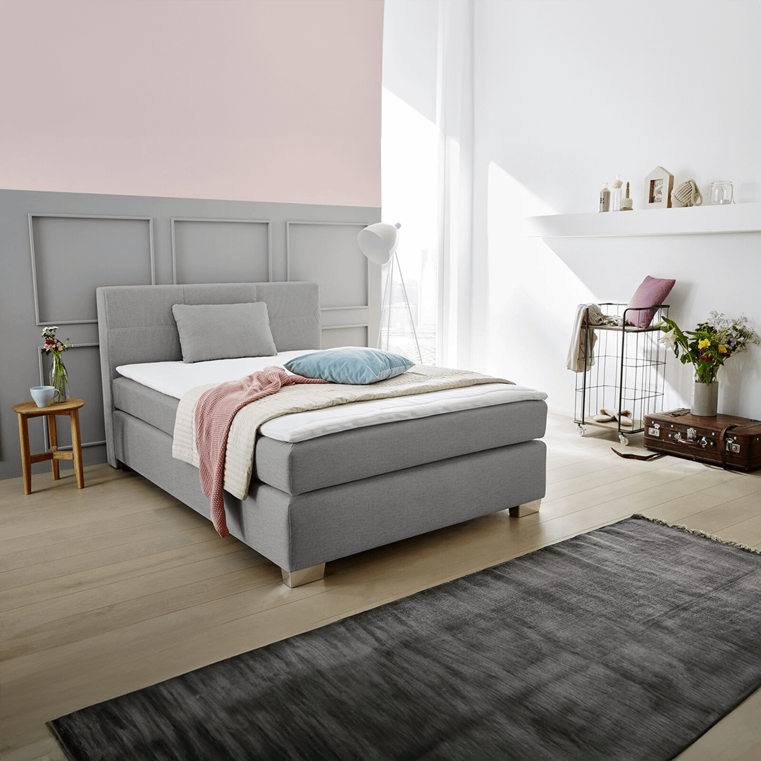 Boxspring UDEN 142/08 Beige 140x200