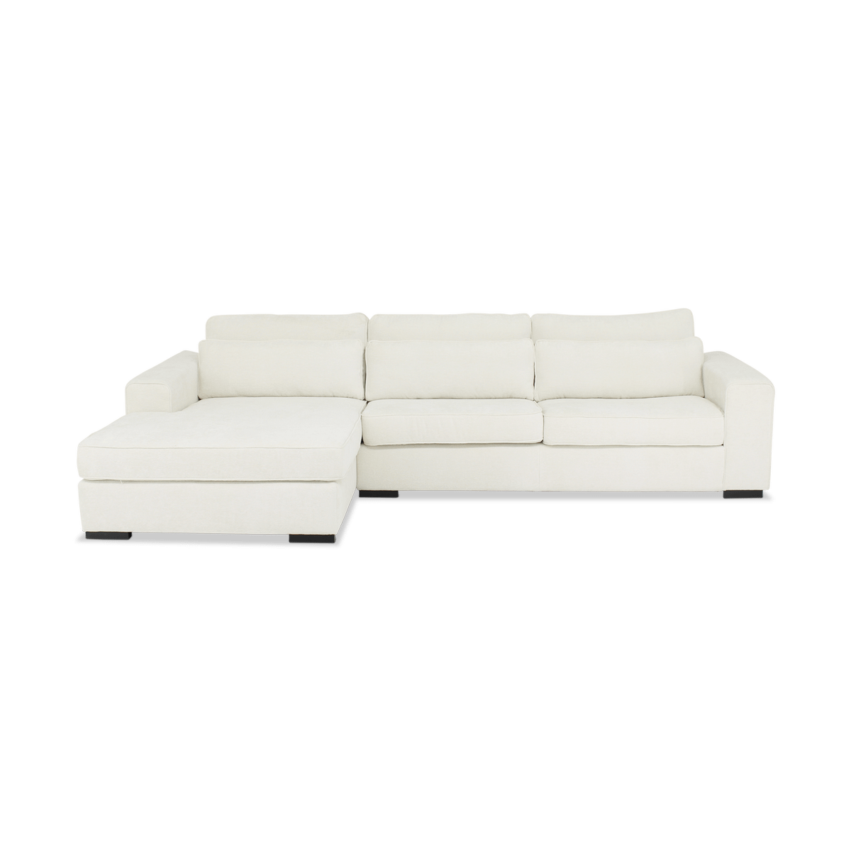 Hoeksalon PLUSS Longchair Links Wit