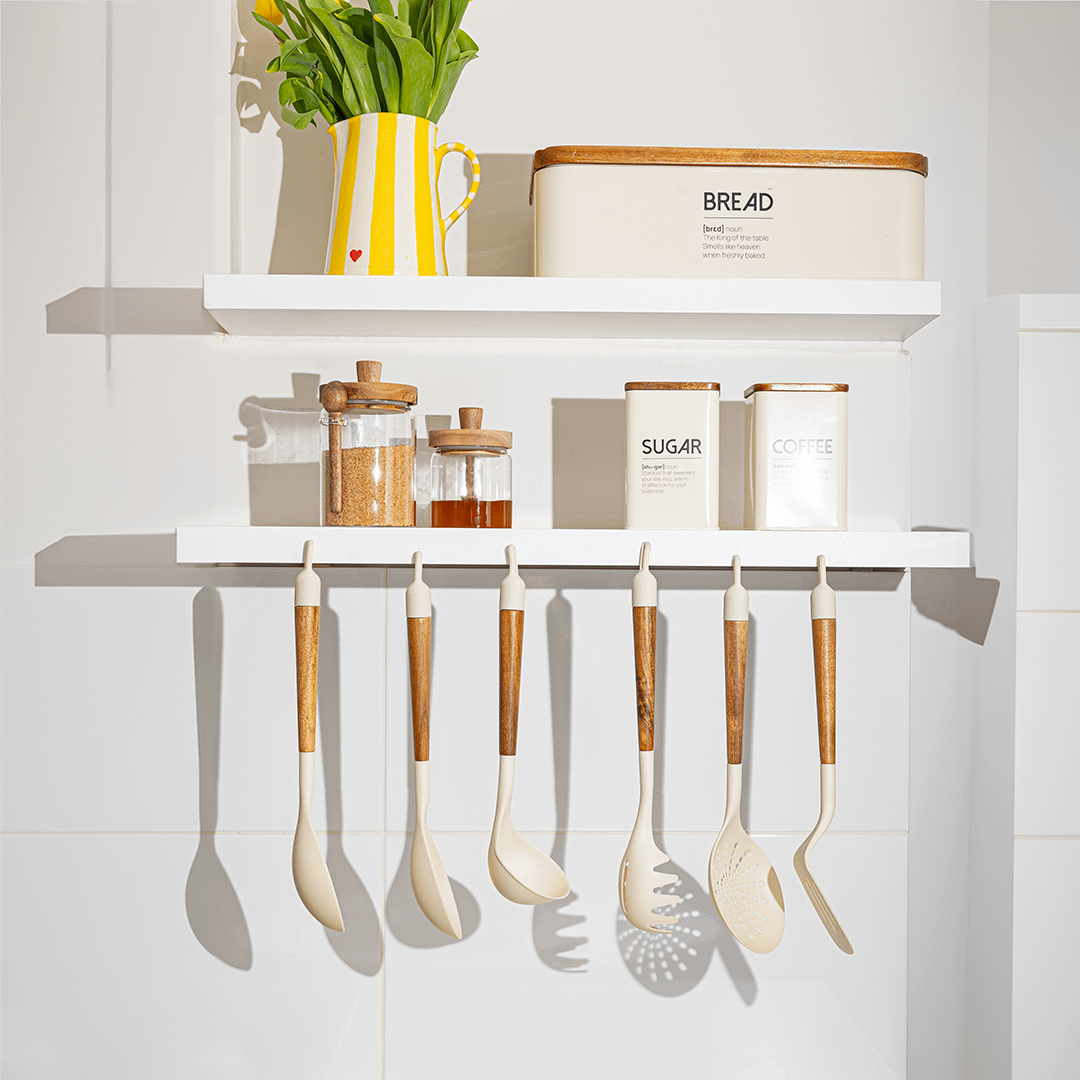 Spaghettilepel DOROTA Beige/Hout