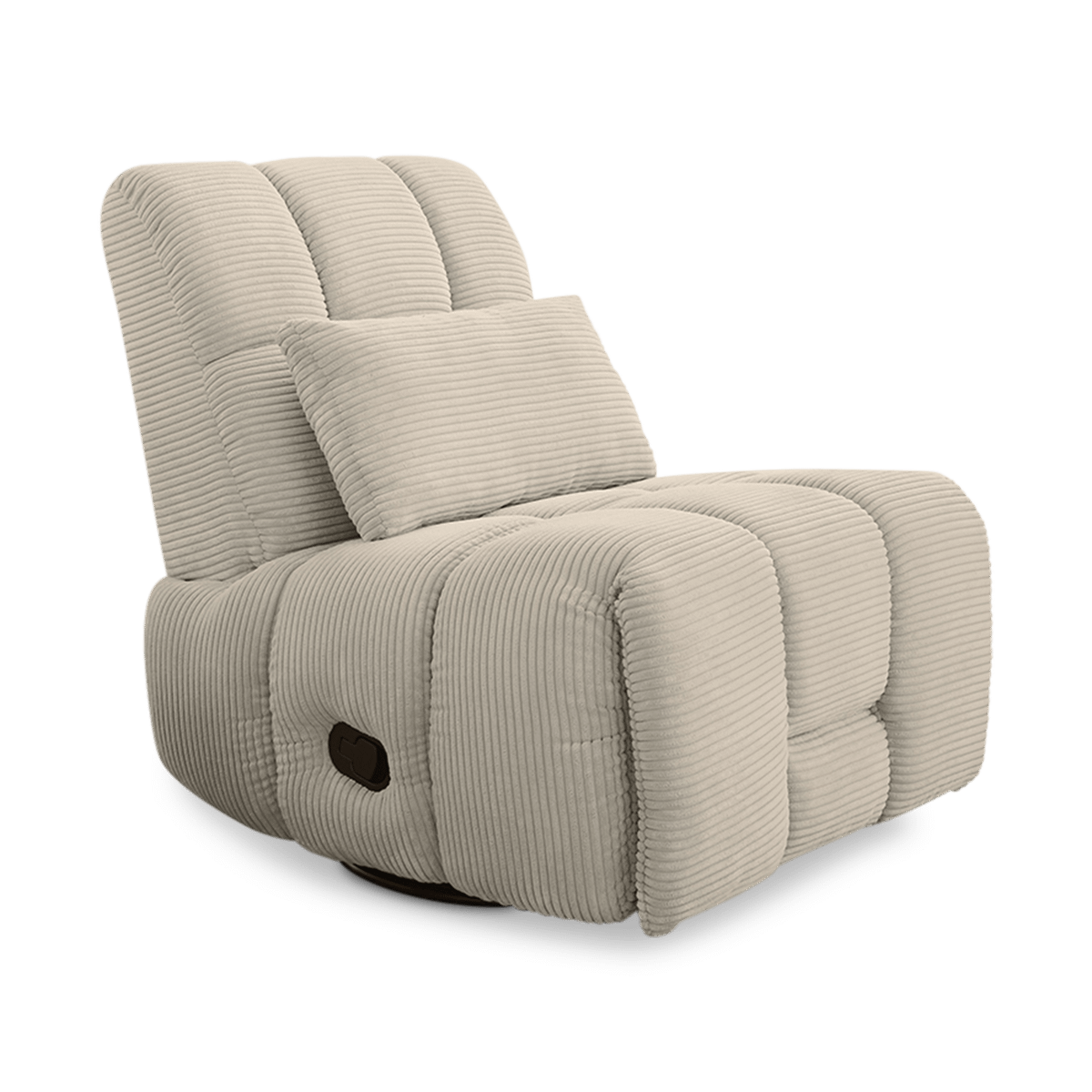 Relaxfauteuil RONALDO Ribfluweel Greige