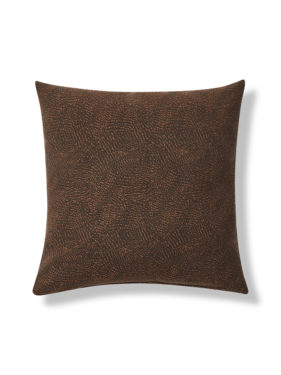 Junie kussenhoes van bruin katoen jacquard 50 x 50 cm