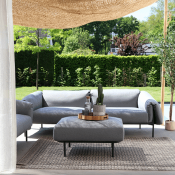 Poef ZANZIBAR Embo Grafiet 85x64  Poef ZANZIBAR Embo Grafiet 85x64