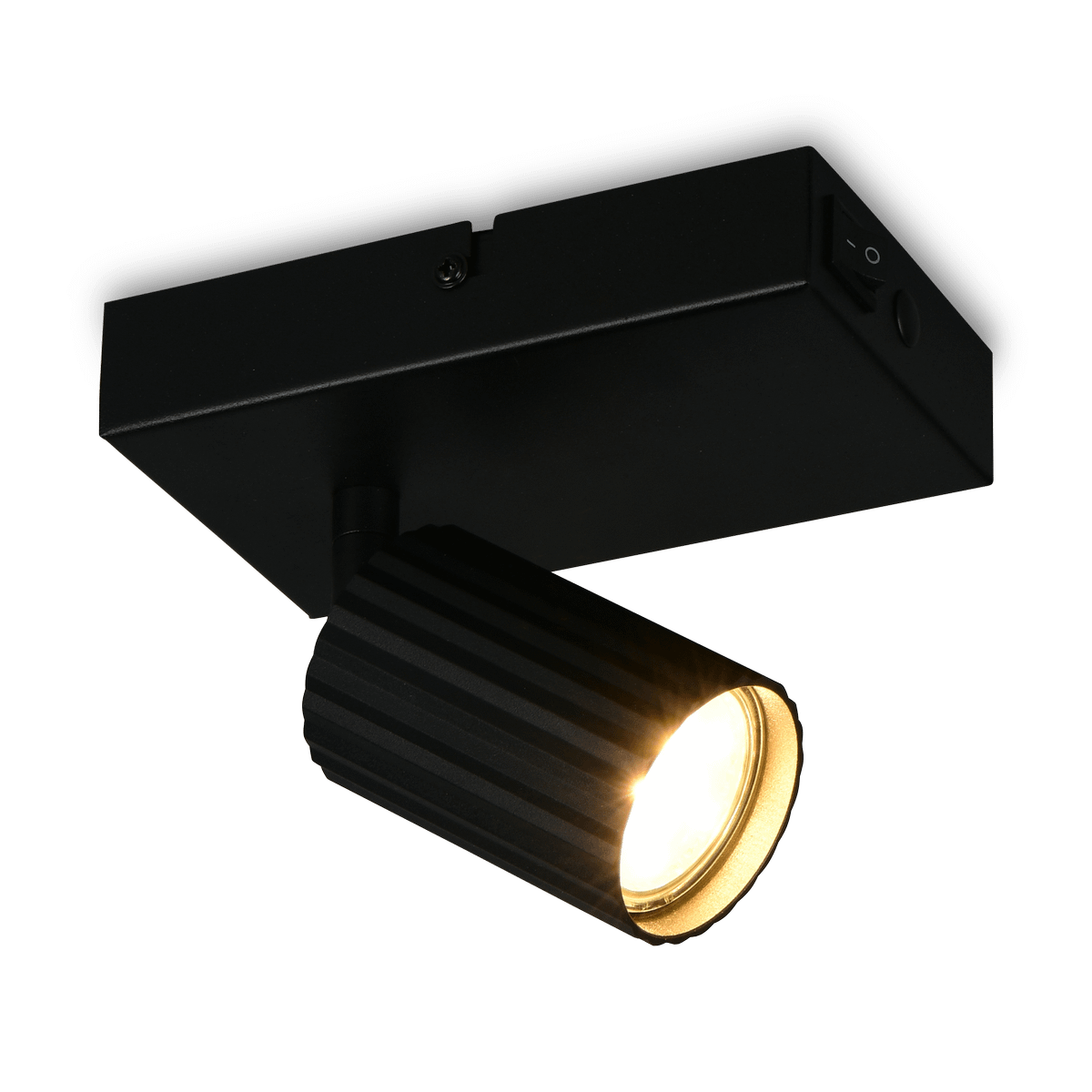 Wandlamp SOKA 1Del. Metaal Zwart