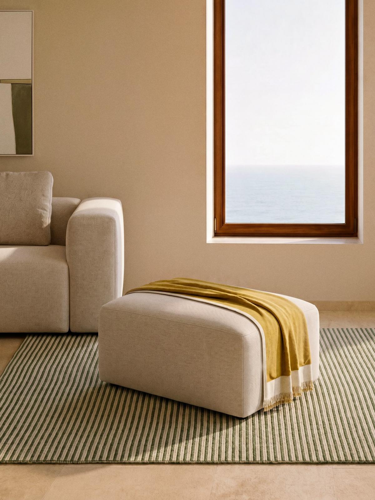 Poef Blok Beige 60 x 104 cm