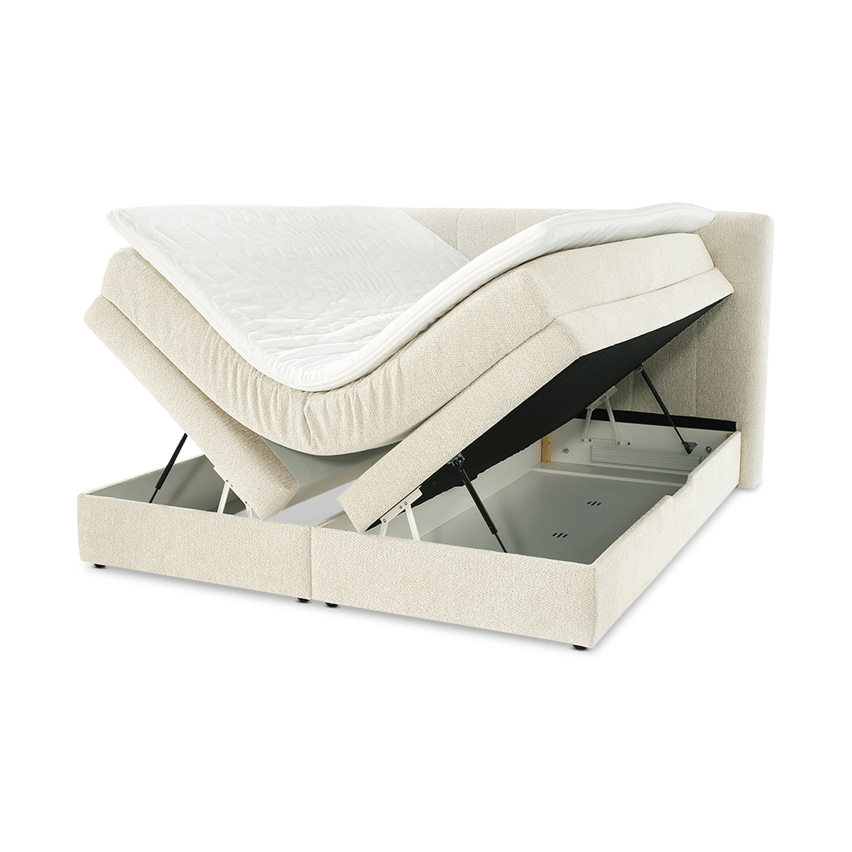Boxspring met Opberg HELMOND 180x200 Beige