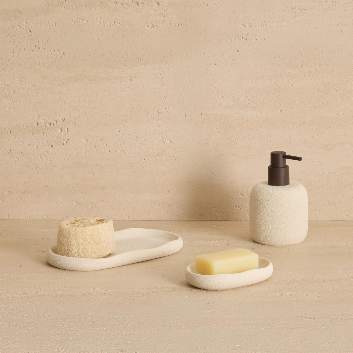 Zeepdispenser HOLEZO Poly Beige/Bruin