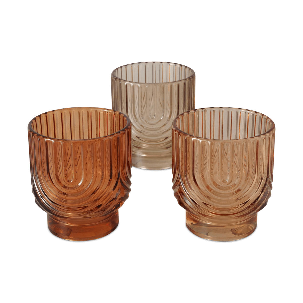 TL-Houder HARCI Glas Beige/Oranje Ass.