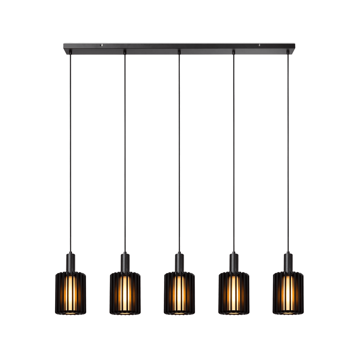 Hanglamp LAMBRES 5Del. Lang Zwart