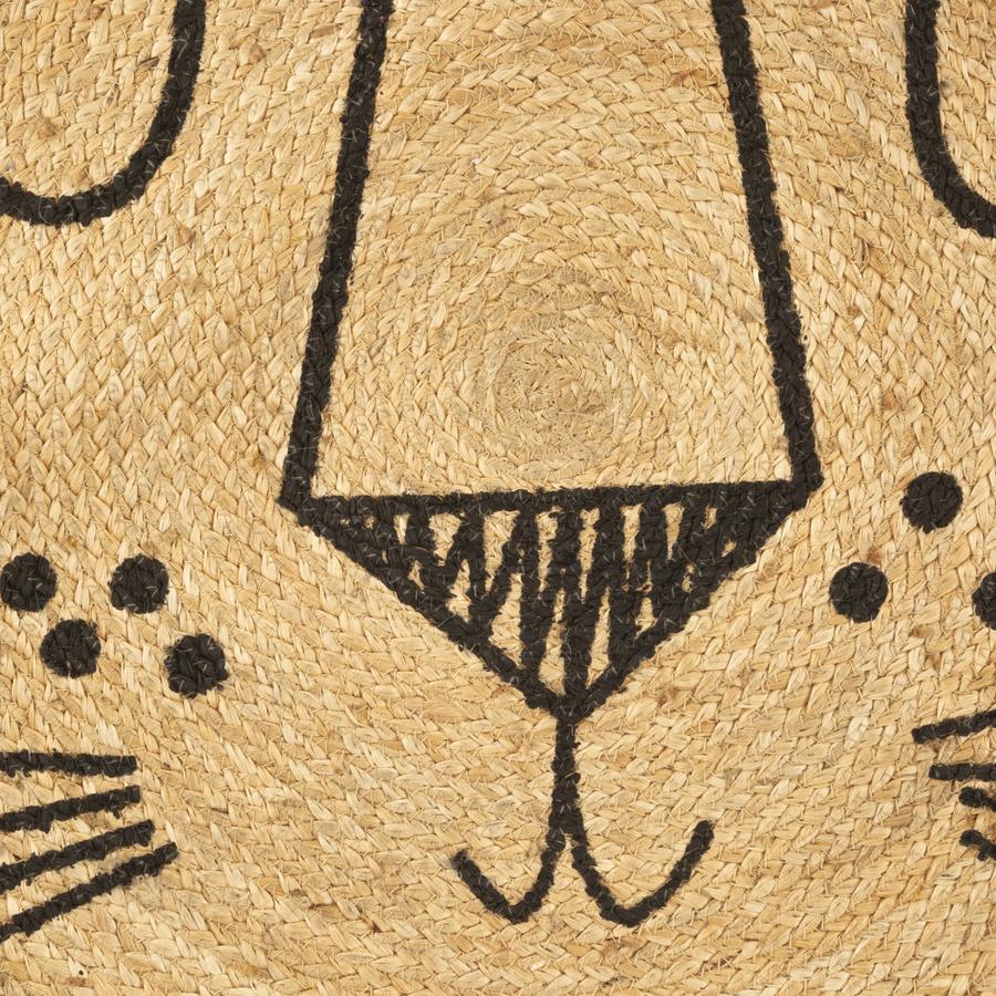 Kindertapijt LIONNE Leeuw Jute Nat. Kindertapijt LIONNE Leeuw Jute Nat.
