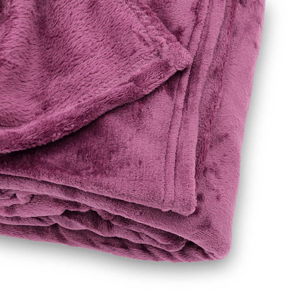 Plaid MICROF. G.Luxe 150 Aubergine