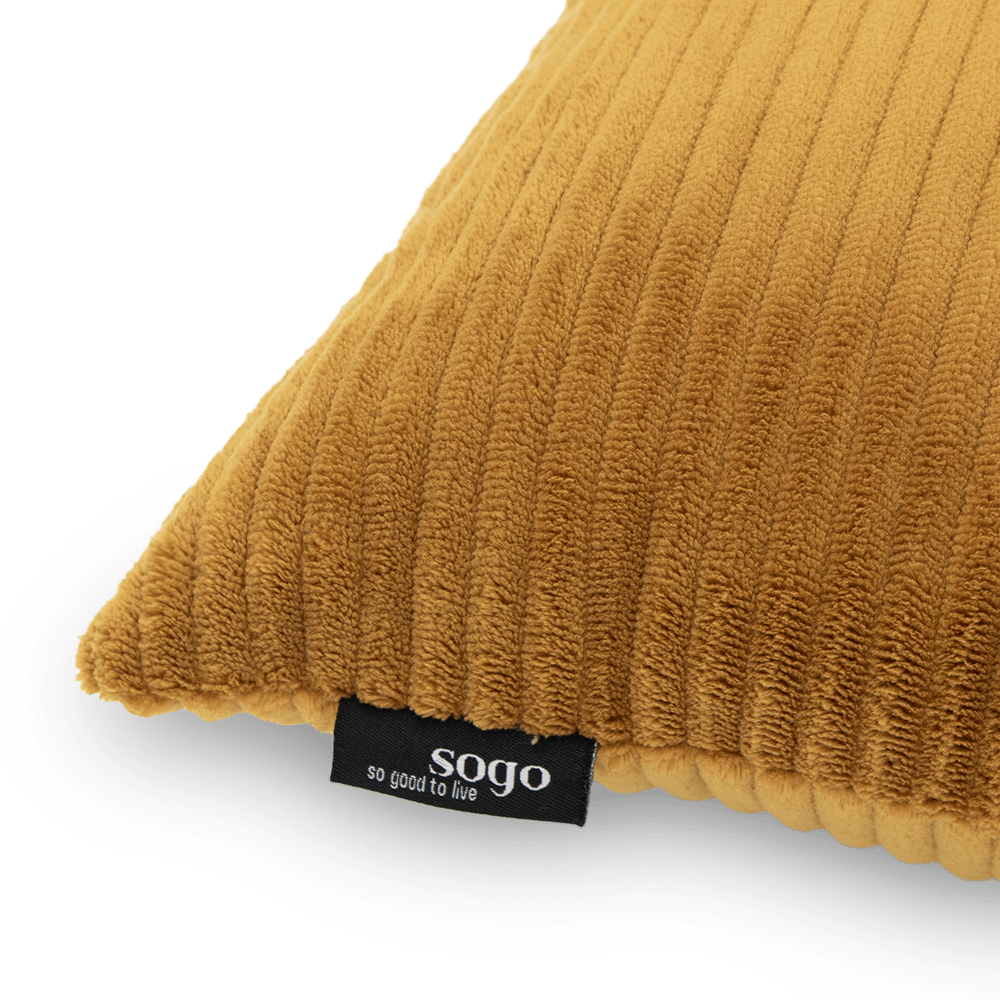 Kussen MILLY 45x45 Ribfluweel Oker