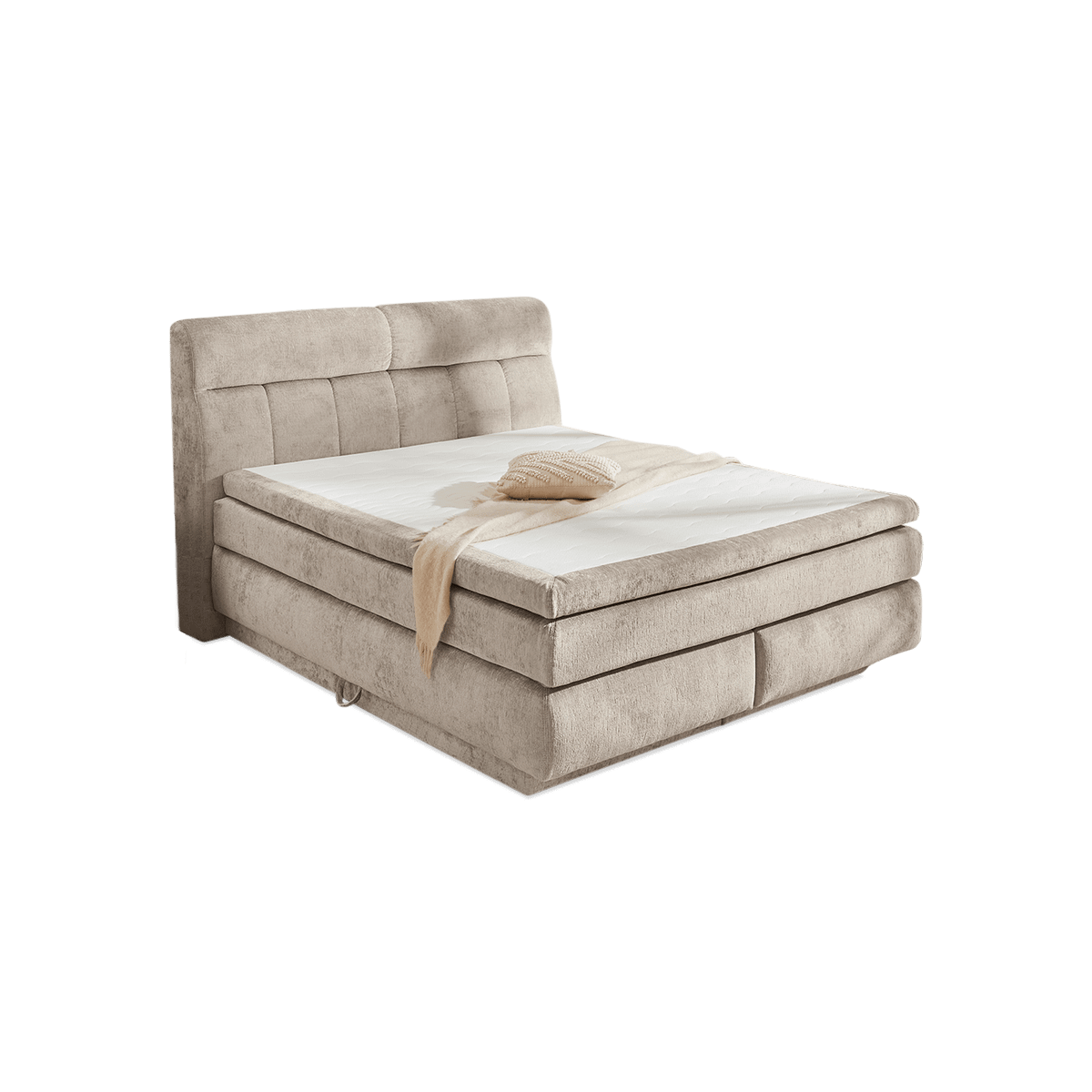 Boxspring RIDDERKERK Chenille Beige 180x200