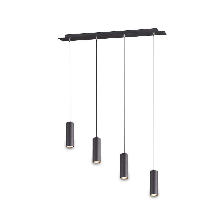 Hanglamp MARLEY 4-Delig Metaal Zwart Hanglamp MARLEY 4-Delig Metaal Zwart