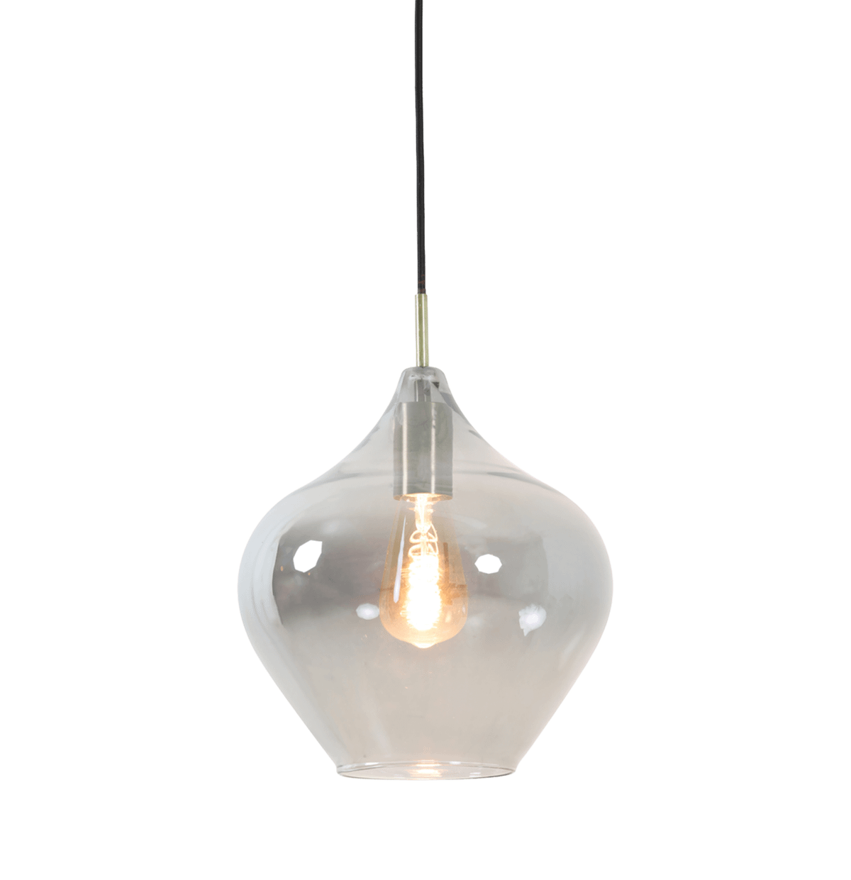 Hanglamp RAKEL XL Ant. Brons/Glas Smoke