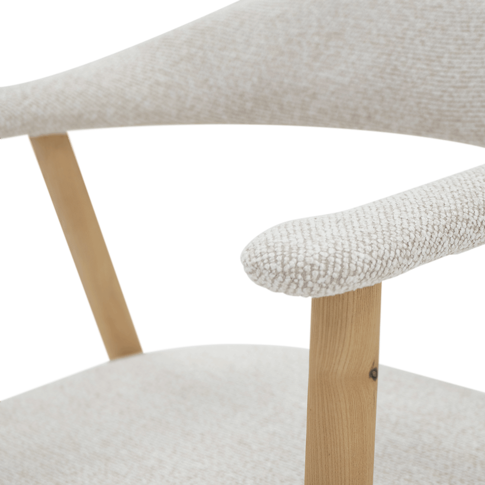 Armstoel COLETTA Soft Limestone/Ash Wood Natural