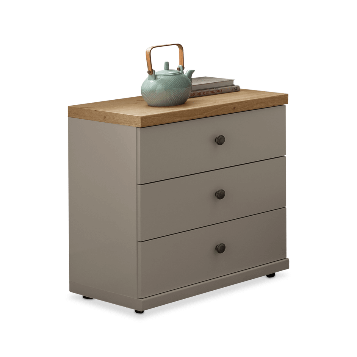 Nachttafel NAVAN Kiezelgrijs/Noors Eiken Decor B50