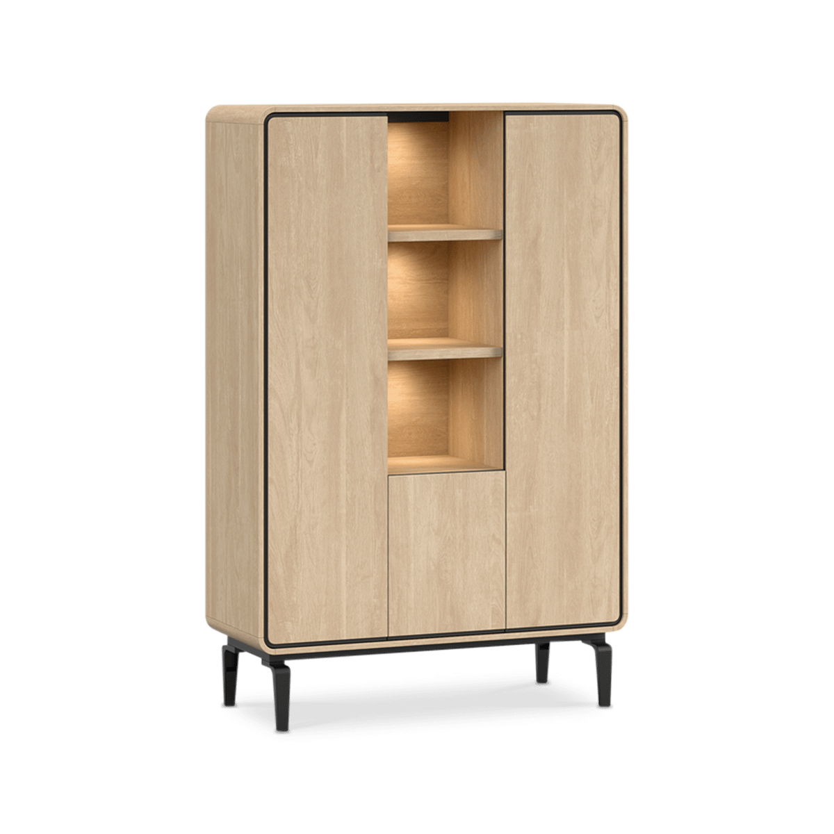 Barkast NESTOR Eik/Zwart B115