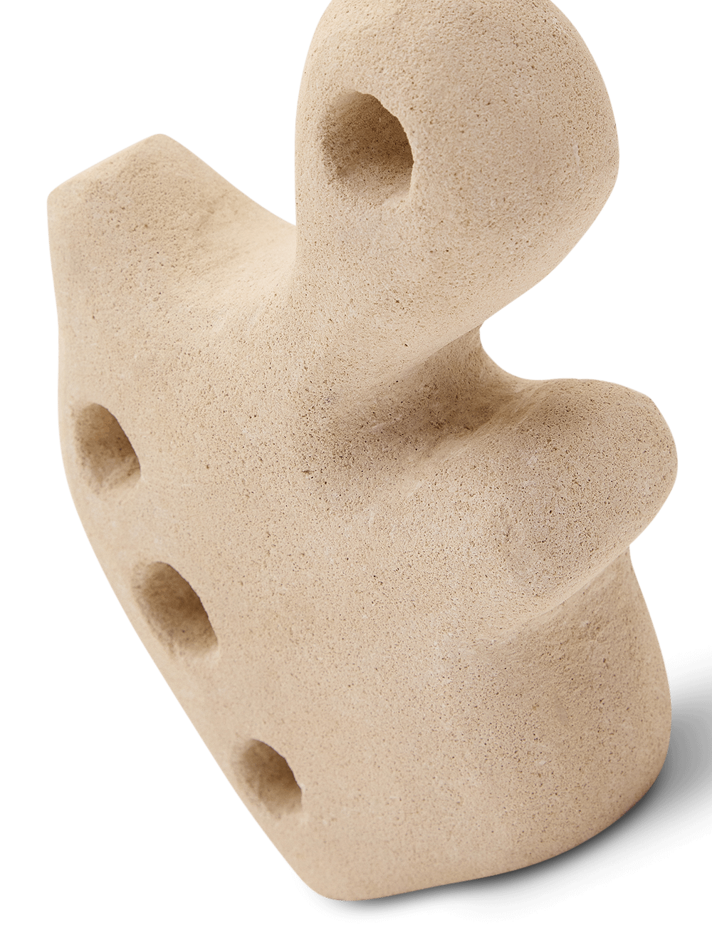 Sculptuur Arif van beige afgewerkt steen 20 cm