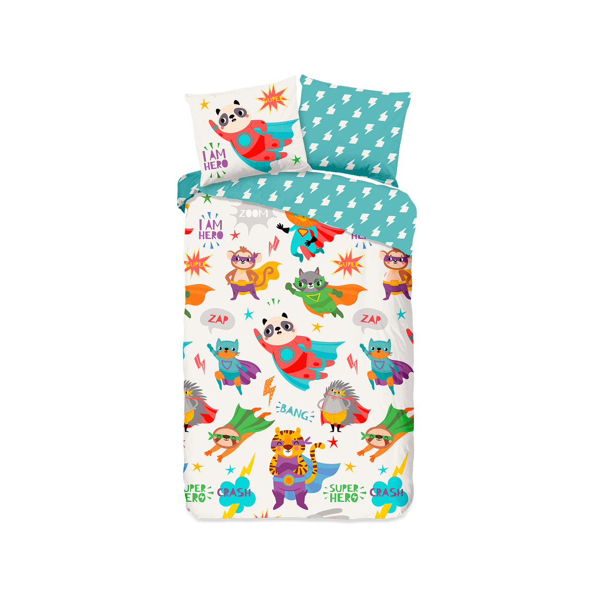 Dekbedovertrek SUPERHERO Multi 140x220