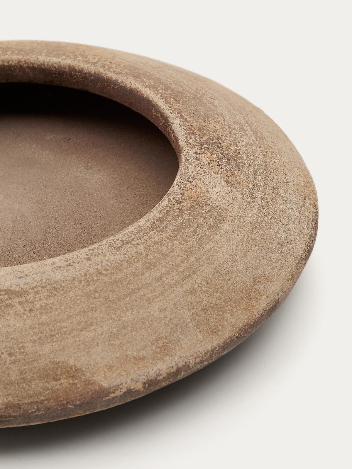 Rivor terracotta bloempot met naturel afwerking ⌀36 cm