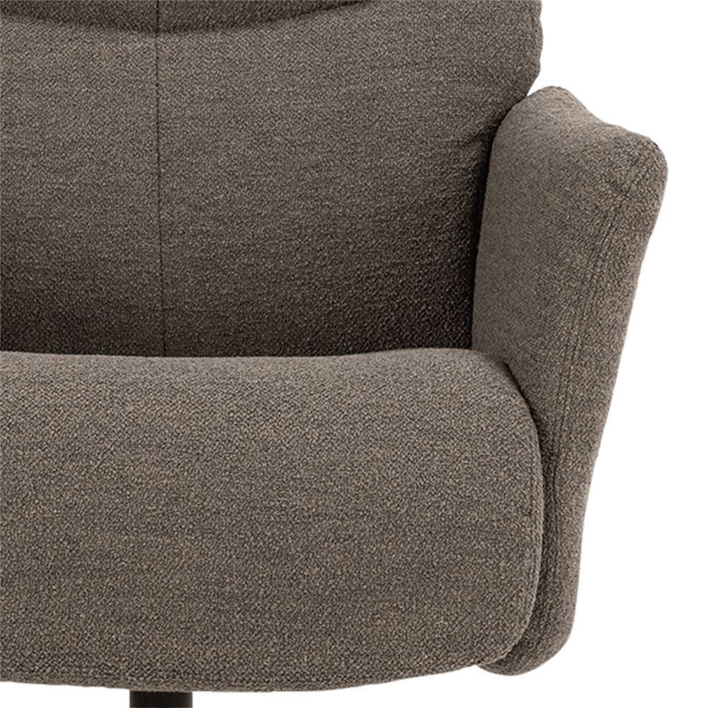 Relaxfauteuil HALDOR met poef Monza Taupe
