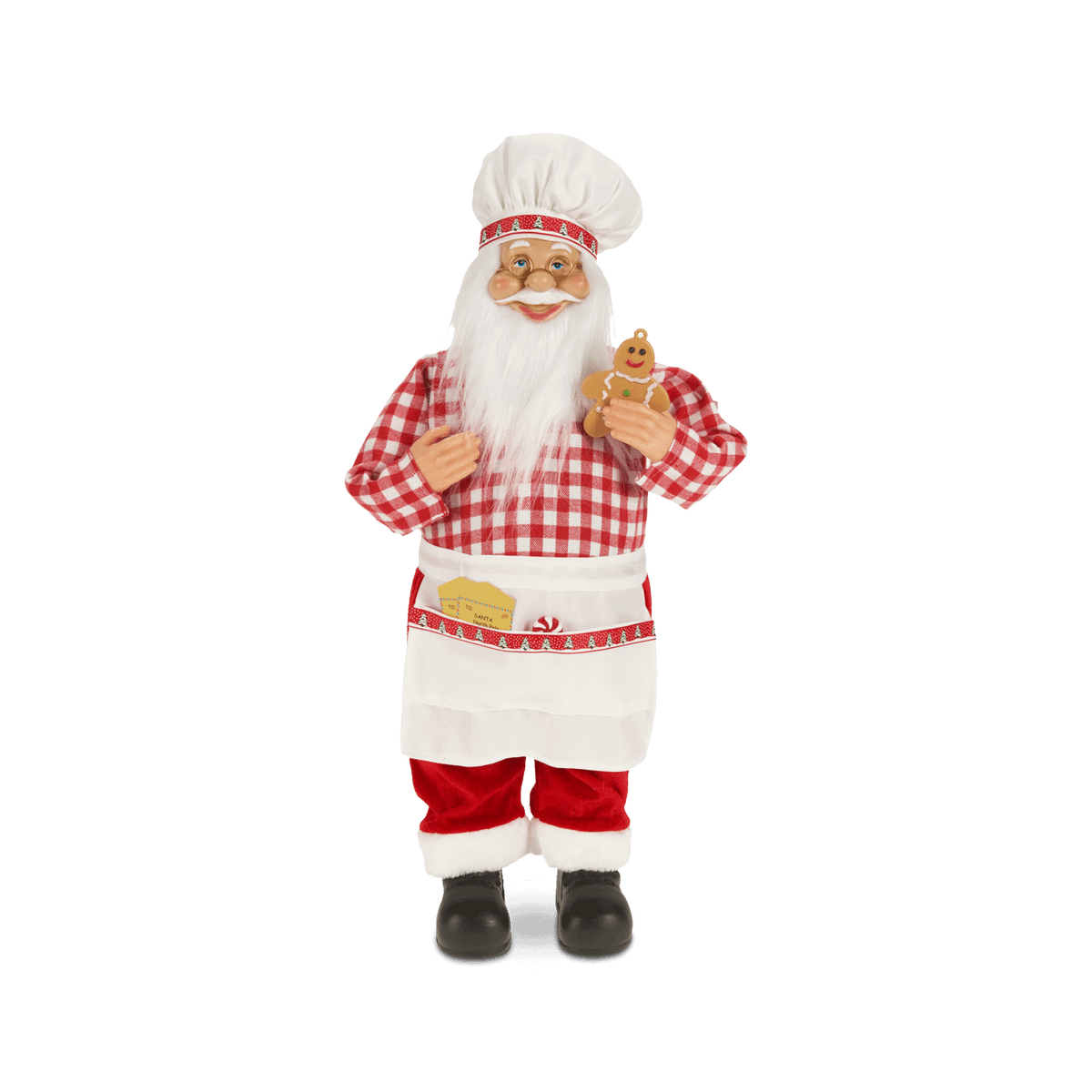 Kerstman SANTACOOK Staand Rood/Wit Ass.