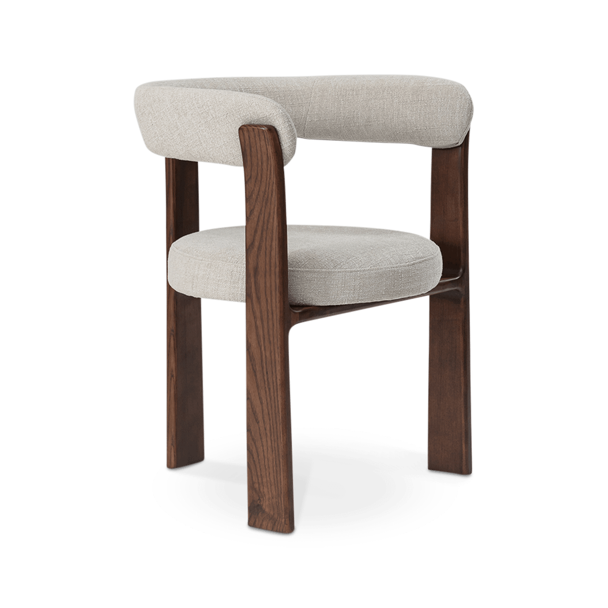 Armstoel TARIN Ash Wood Walnut/Pebble
