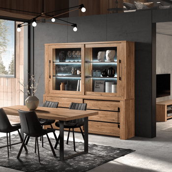 Dressoir met opzetkast SANS Scarlet Oak B230 Dressoir met opzetkast SANS Scarlet Oak B230