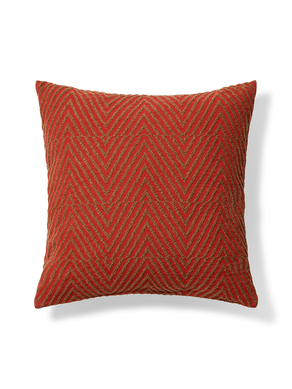 Kussenhoes Lunver Chevron Jacquard Rood 50x50