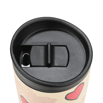 Isoleermok DAMYAN 350ml Tender Hart Beige/Rood Isoleermok DAMYAN 350ml Tender Hart Beige/Rood