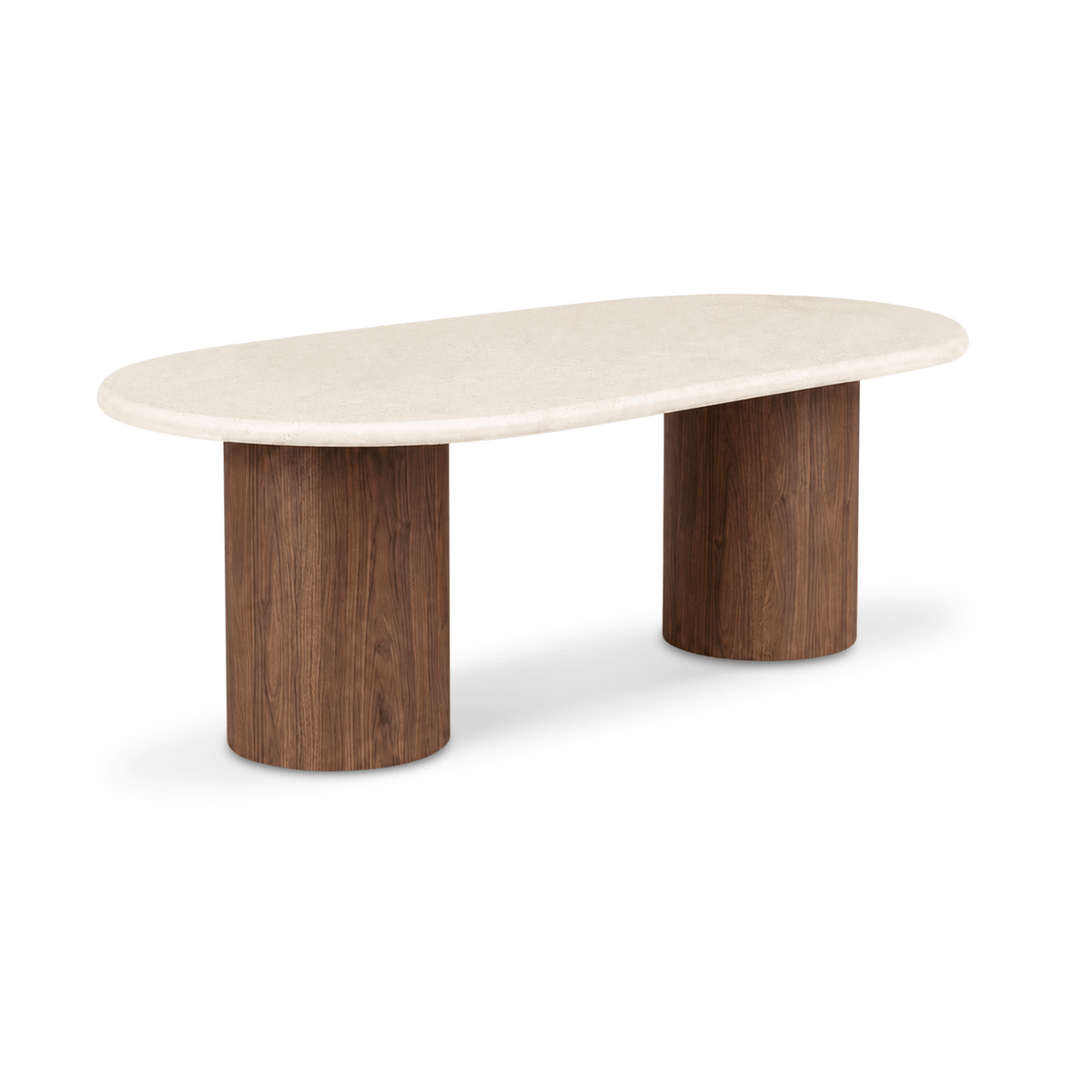 Eettafel MONSOON 220x110 Concrete Terrazzo/Walnoot
