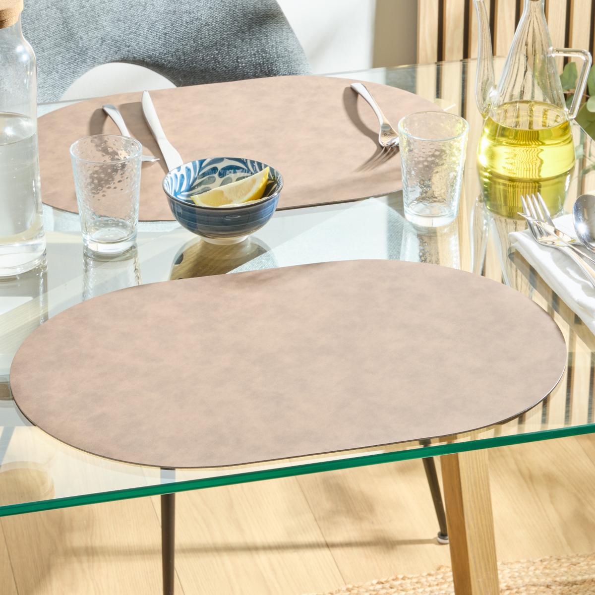 Placemat KIMALY Ovaal Bruin