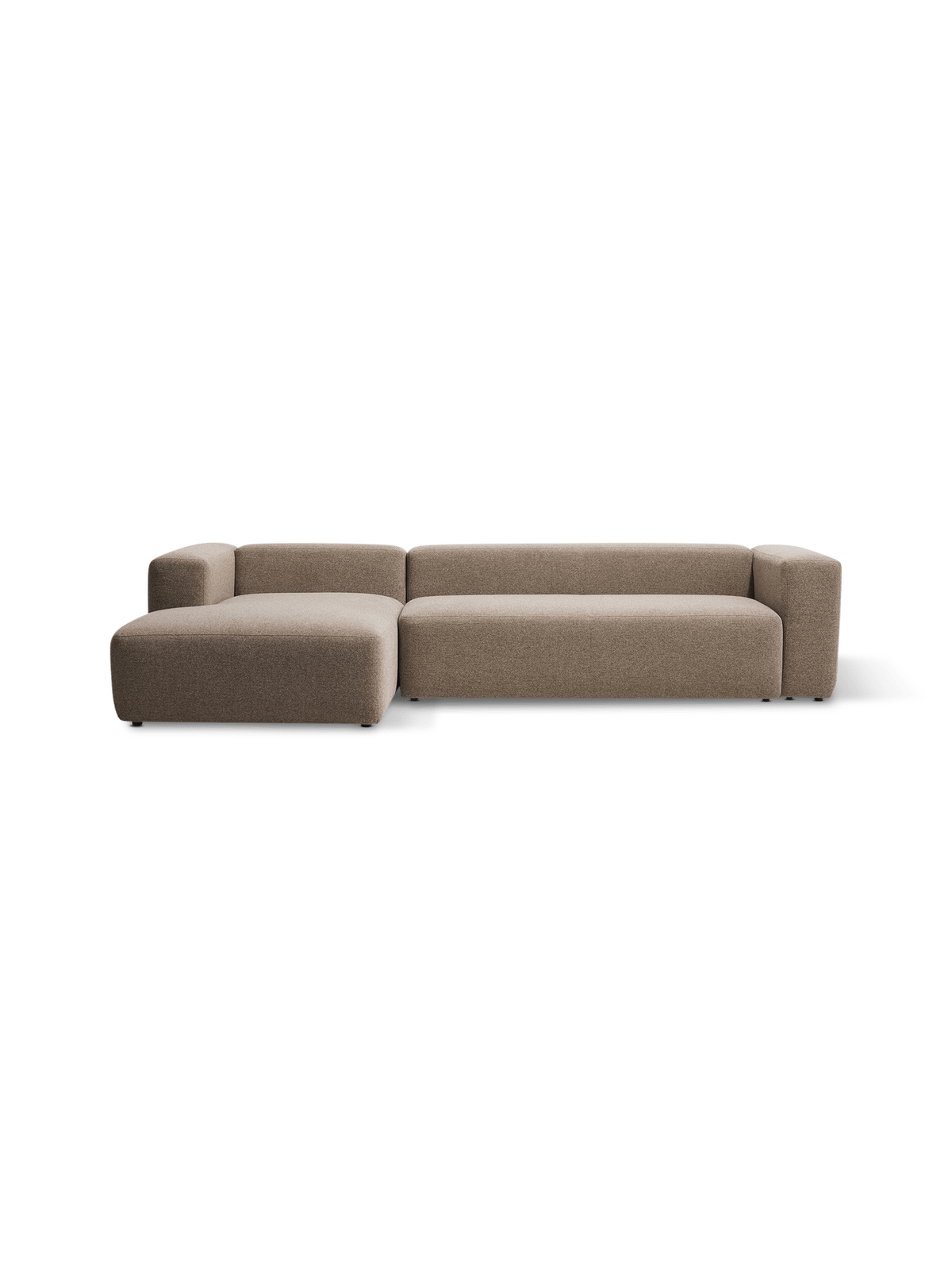 Hoeksalon Blok Longchair Links Bruin B330