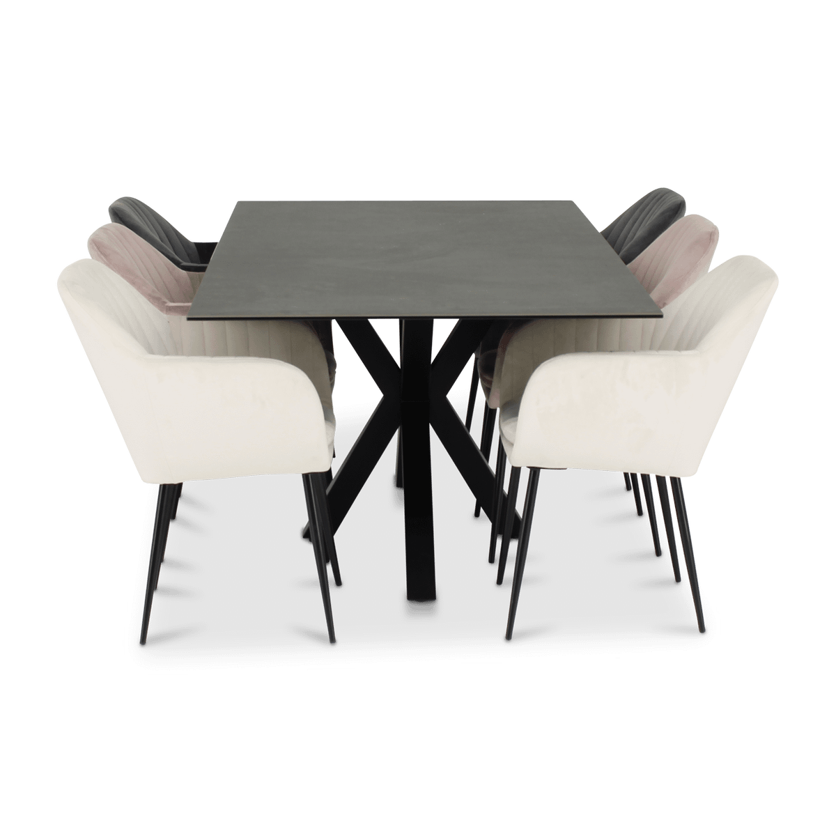 Eettafel FERRIS Keramiek Zwart 200x100 Eettafel FERRIS Keramiek Zwart 200x100