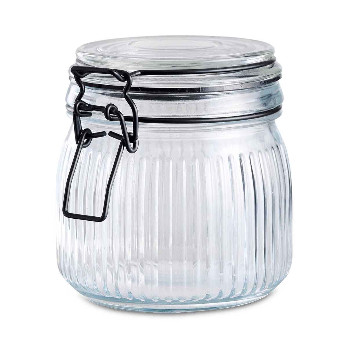 Voorraadbokaal NORDIC 0.5l Glas/Met. Zwart