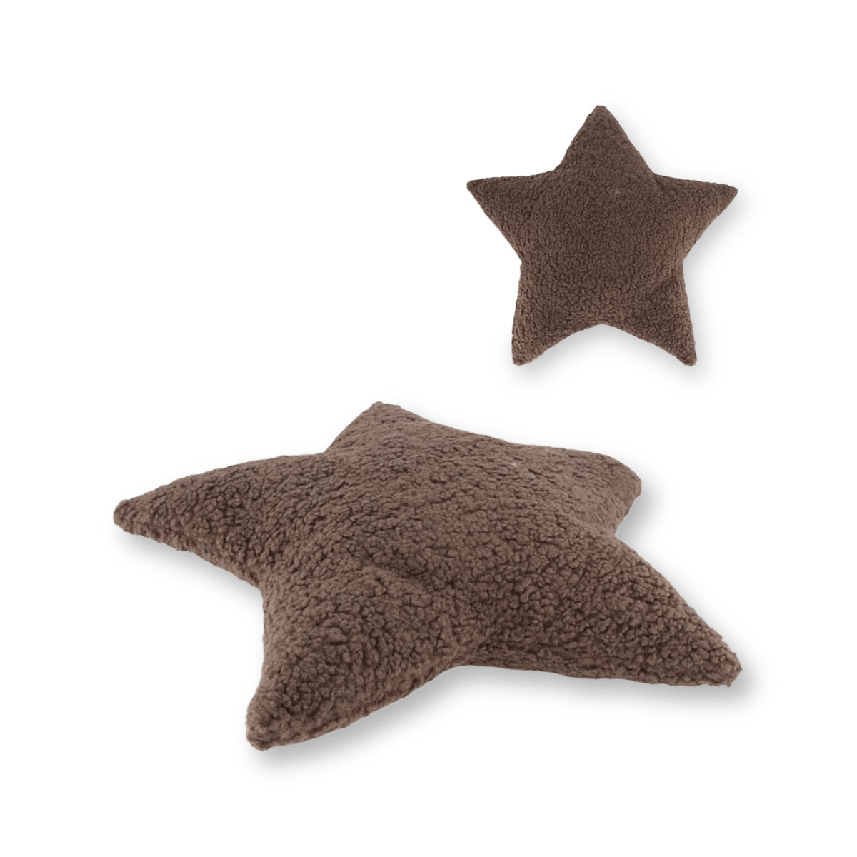 Kussen STAR Ster Teddy Poly Dk. Grijs