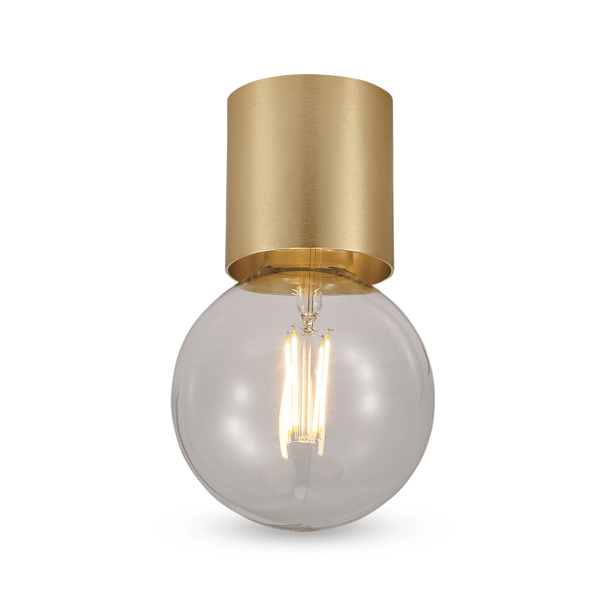 Plafondlamp BABU Ø8 Geborsteld Goud