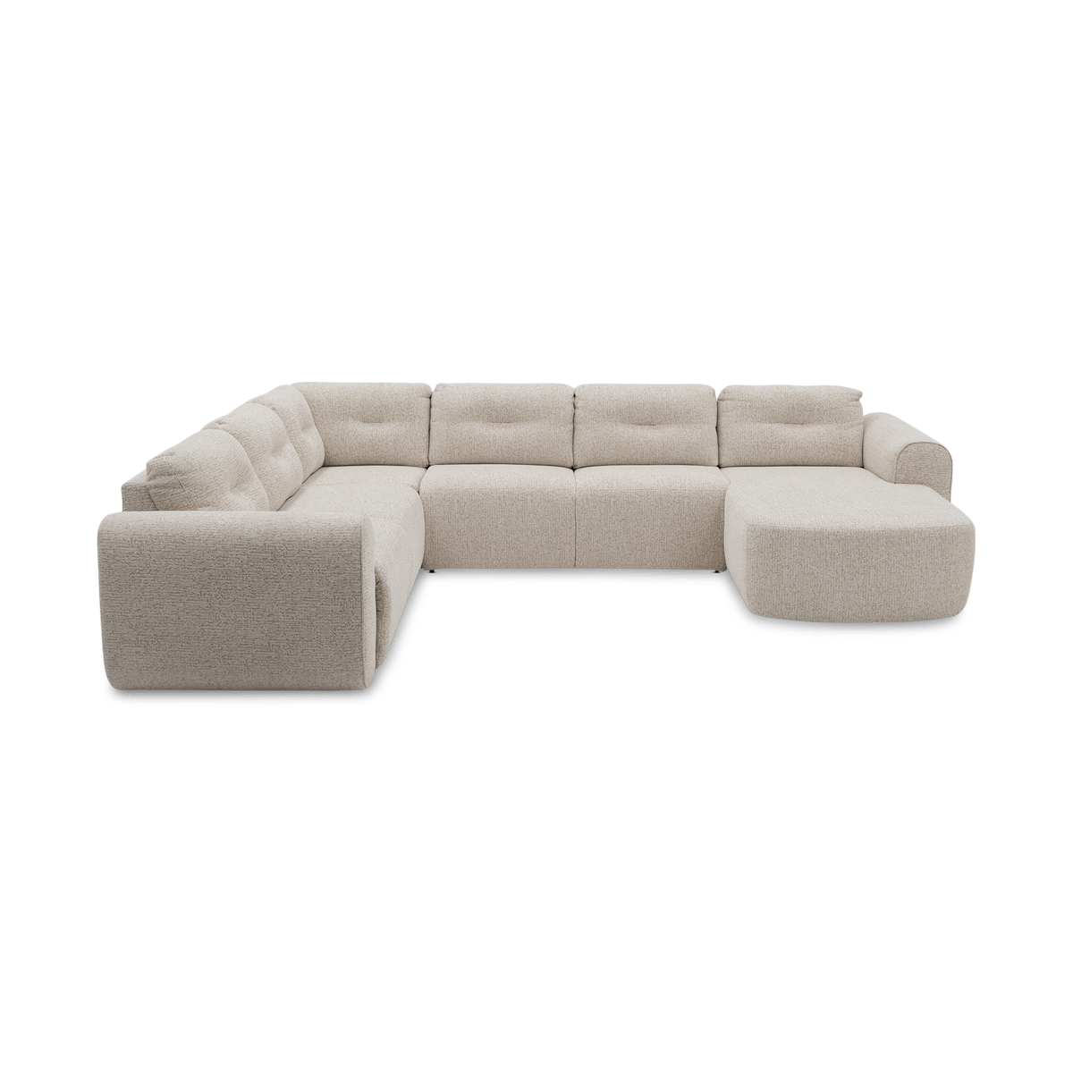 Hoeksalon AMARINO Longchair Rechts Beige B358