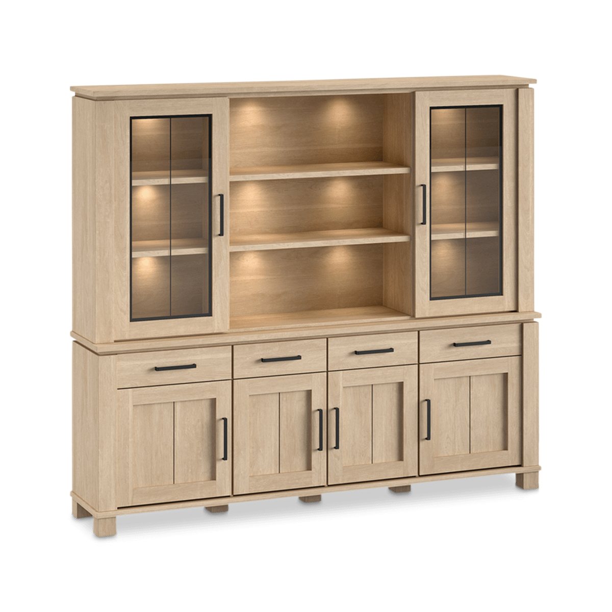 Dressoir met Opzetkast BELMONTE Brushed Sand Oak B233